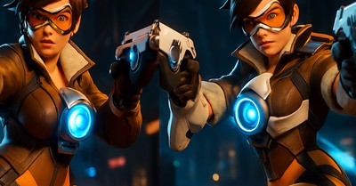 Fortnite's Tracer Model Sparks Amusement: A Butt of Jokes Among Overwatch Fans