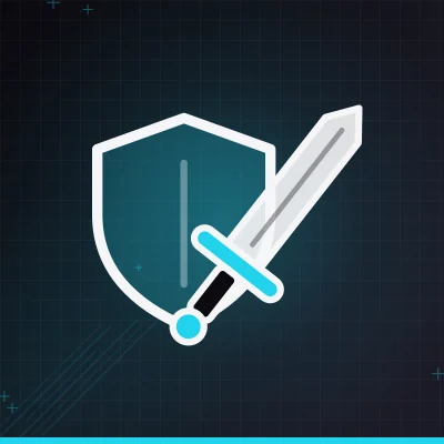 Illustration of a sword and shield, for Assassin's Creed Valhalla