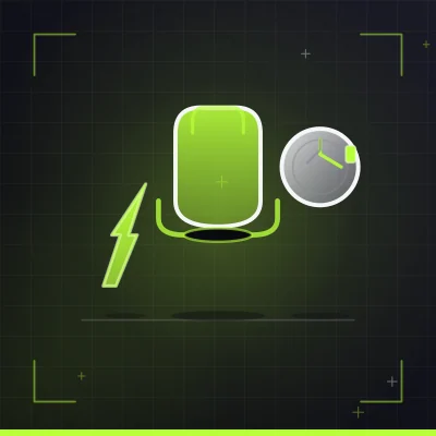 Trophy cup with stopwatch and lightning bolt representing the Epic AI MegaJam contest