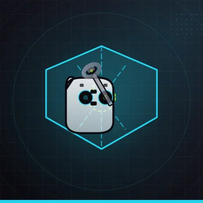 A game controller on a broken shield with a wrench, representing Helldivers 2 anti-cheat controversy