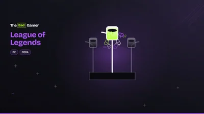 Three microphones on a stage representing K/DA, True Damage, and Heartsteel, with the center K/DA microphone prominently lit…