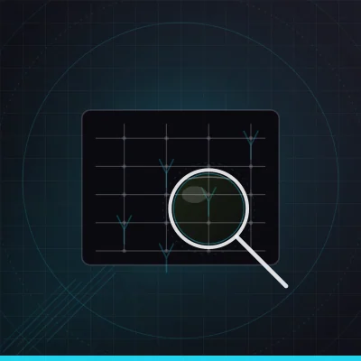 A magnifying glass over a circuit board with Half-Life lambda symbols, representing community datamining of Steam backend…